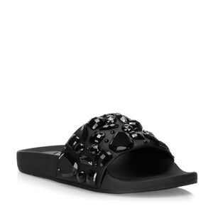 💛 Like New Marc Jacobs Cooper Embellished Black Crystal Sport Slides
